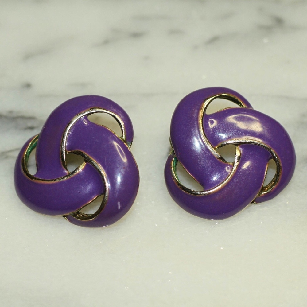 Purple Swirl Earrings